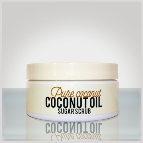 deep steep coconut oil sugar scrub + pure coconut