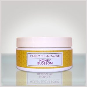 deep steep honey sugar scrub + honey blossom